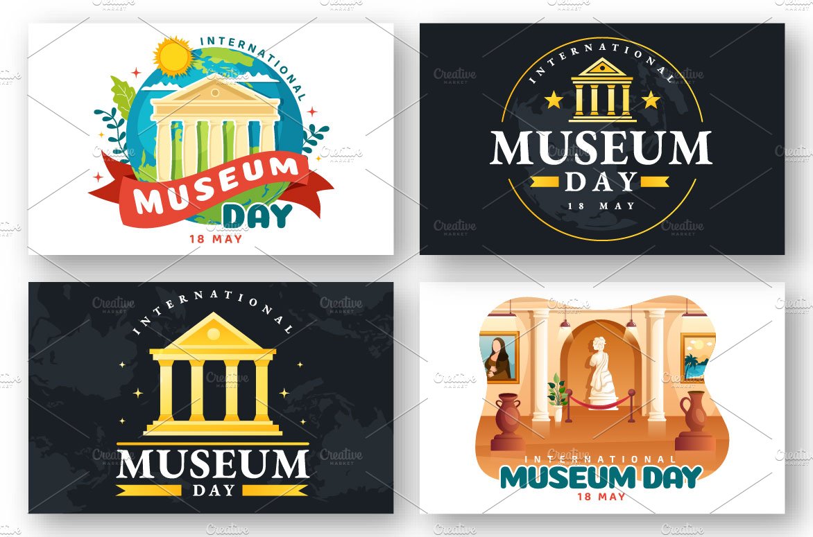 15 Museum Day Illustration preview image.