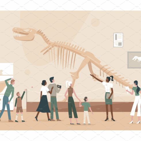 People in museum of paleontology cover image.