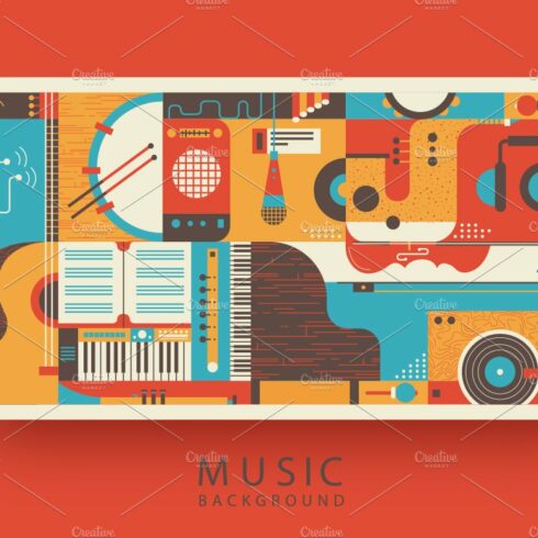 Abstract Music Background cover image.