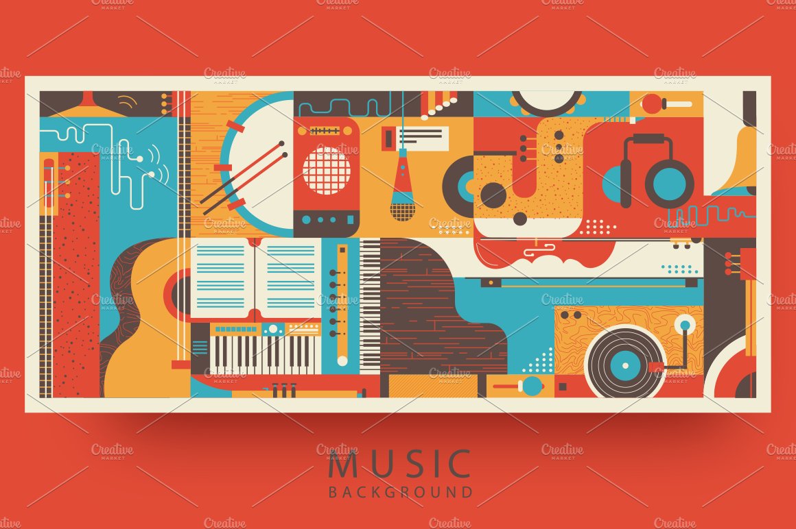 Abstract Music Background cover image.