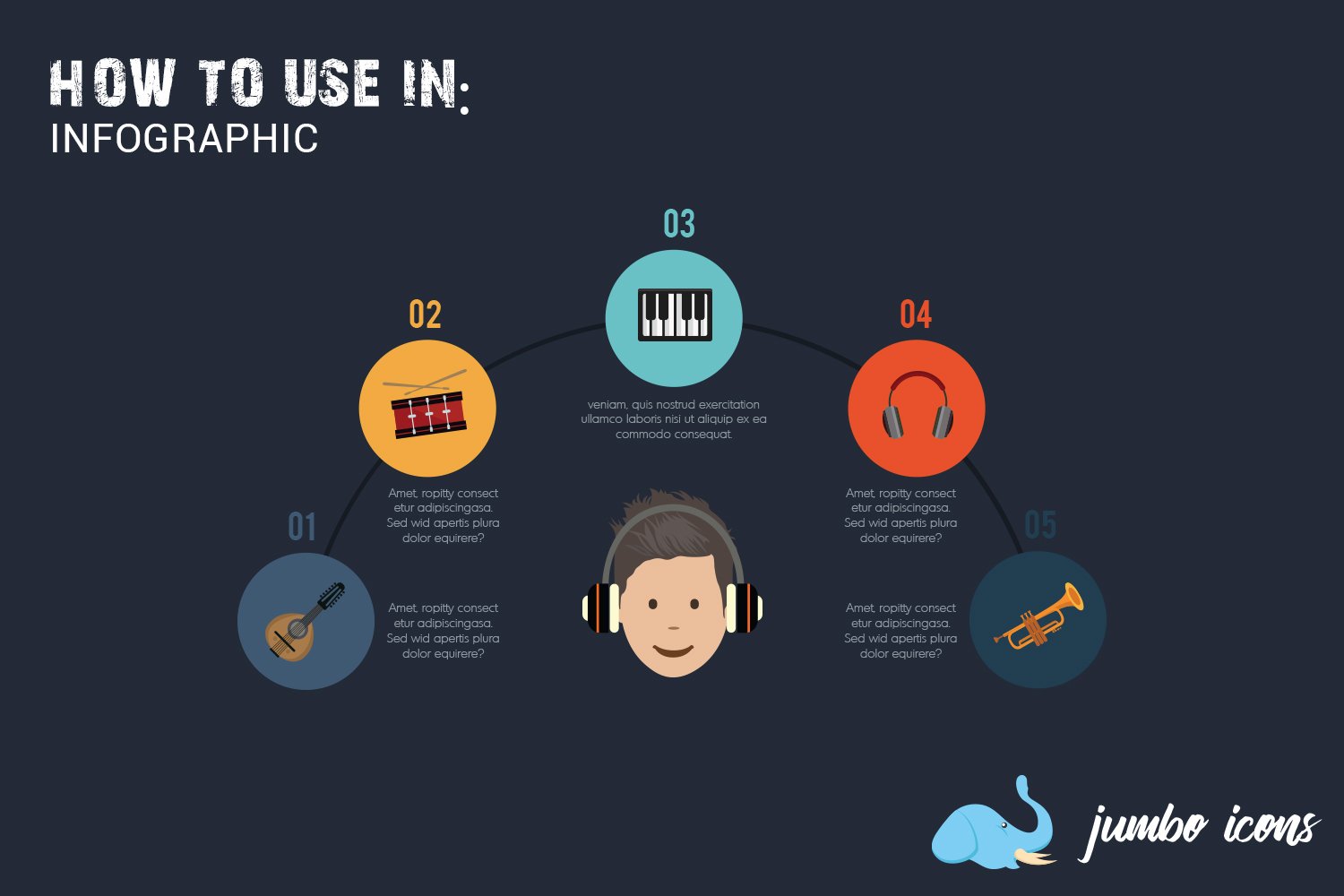 music color flat vector icons2 612