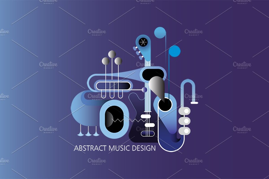 Concept Music Design on a blue cover image.