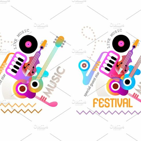 4 Music Festival Poster Designs cover image.