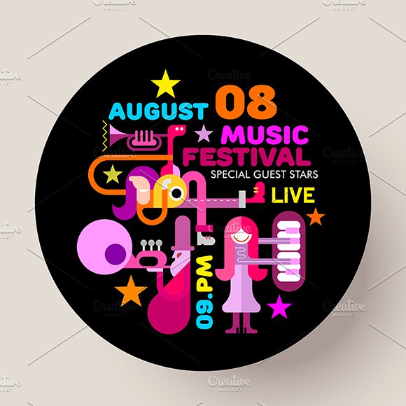 music festival round poster 9 277