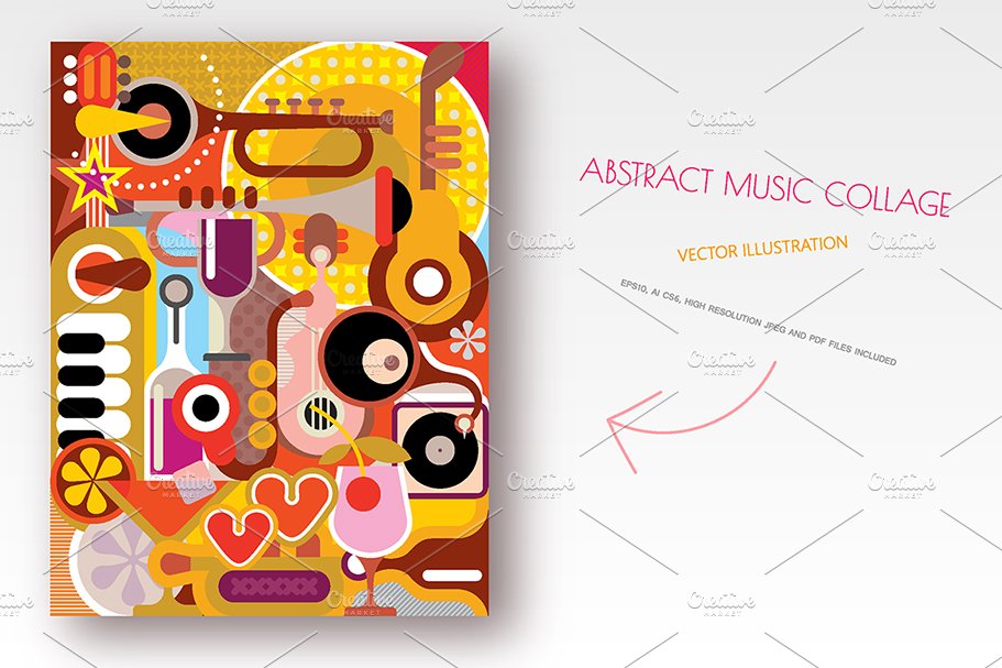 Abstract Music Collage cover image.