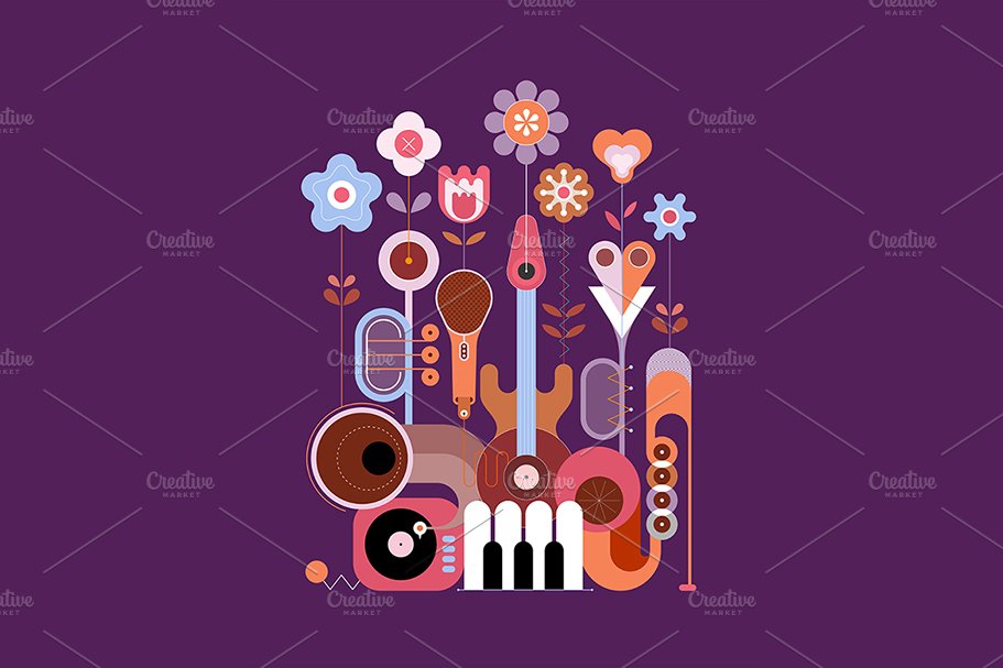 Flowers and Musical Instruments cover image.