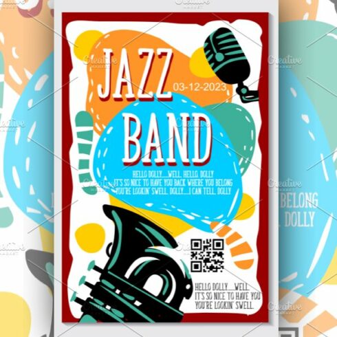 Music Jazz Band Concert Vector cover image.