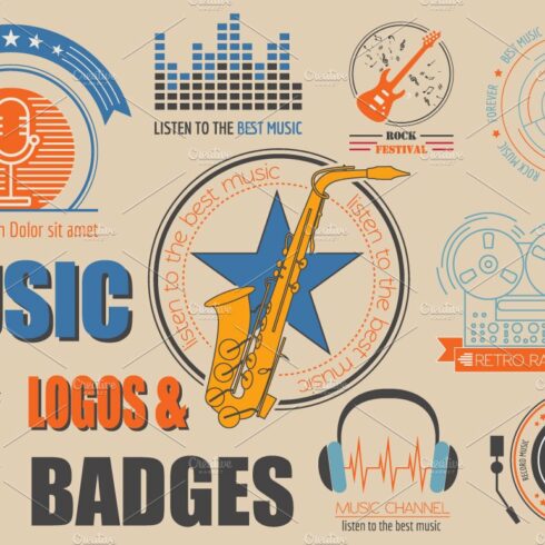 Music logos & badges cover image.
