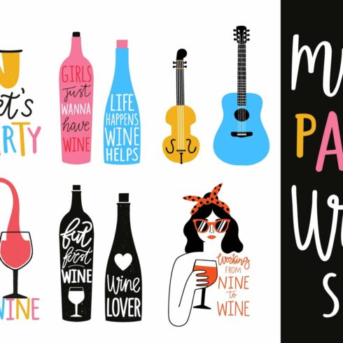 Music, party and wine collection cover image.