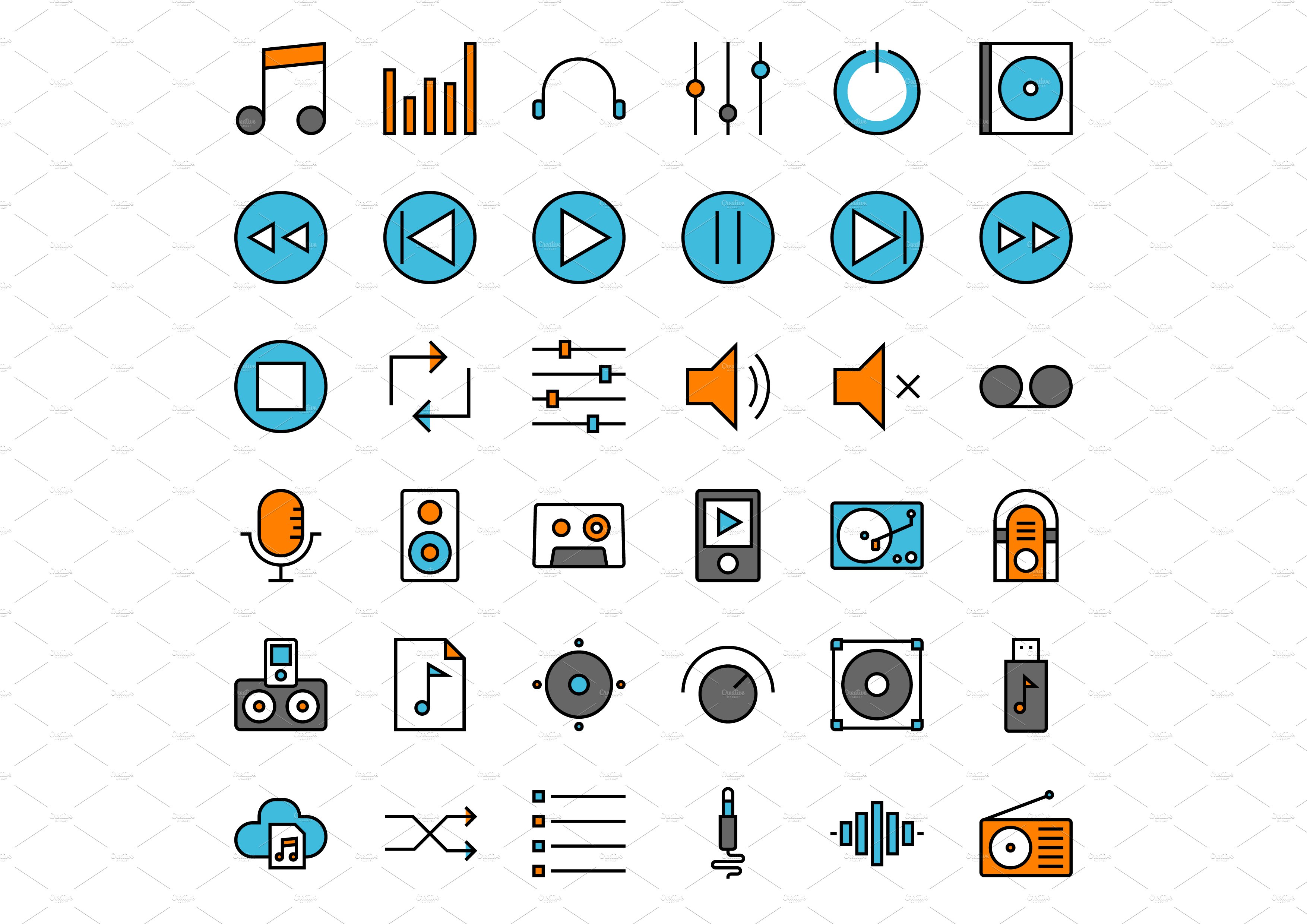 music user interface filled outline 713