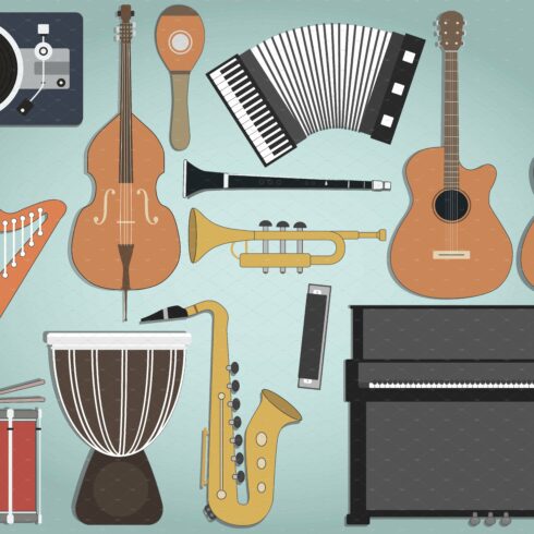 Music Instruments Vector Set cover image.