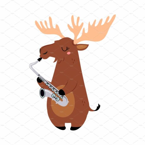 Funny Elk Character Playing cover image.