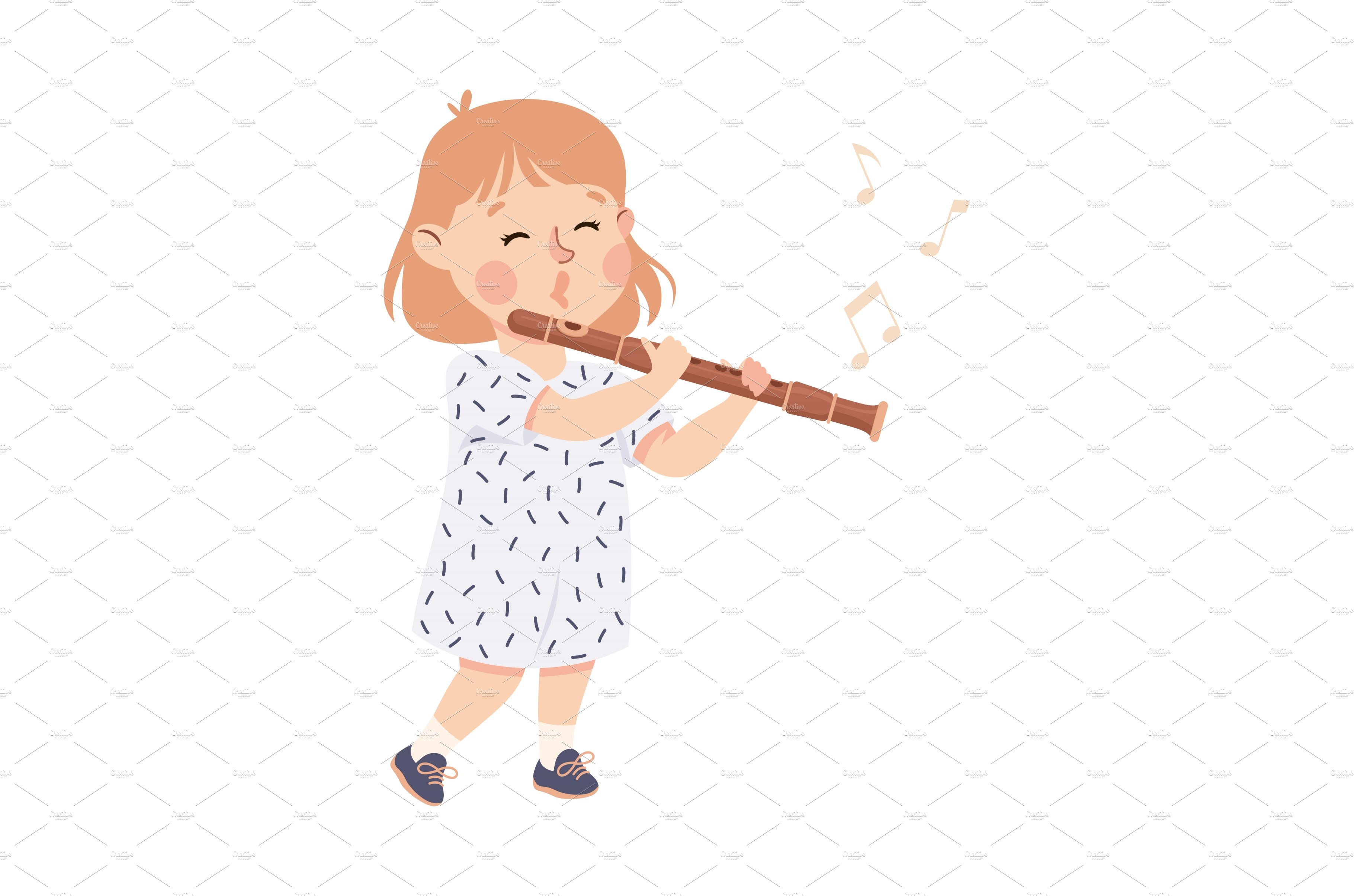 Funny Girl Playing Flute Musical cover image.