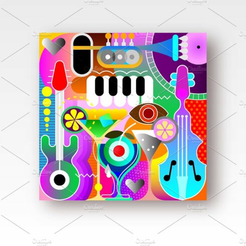 Musical Design vector illustration cover image.