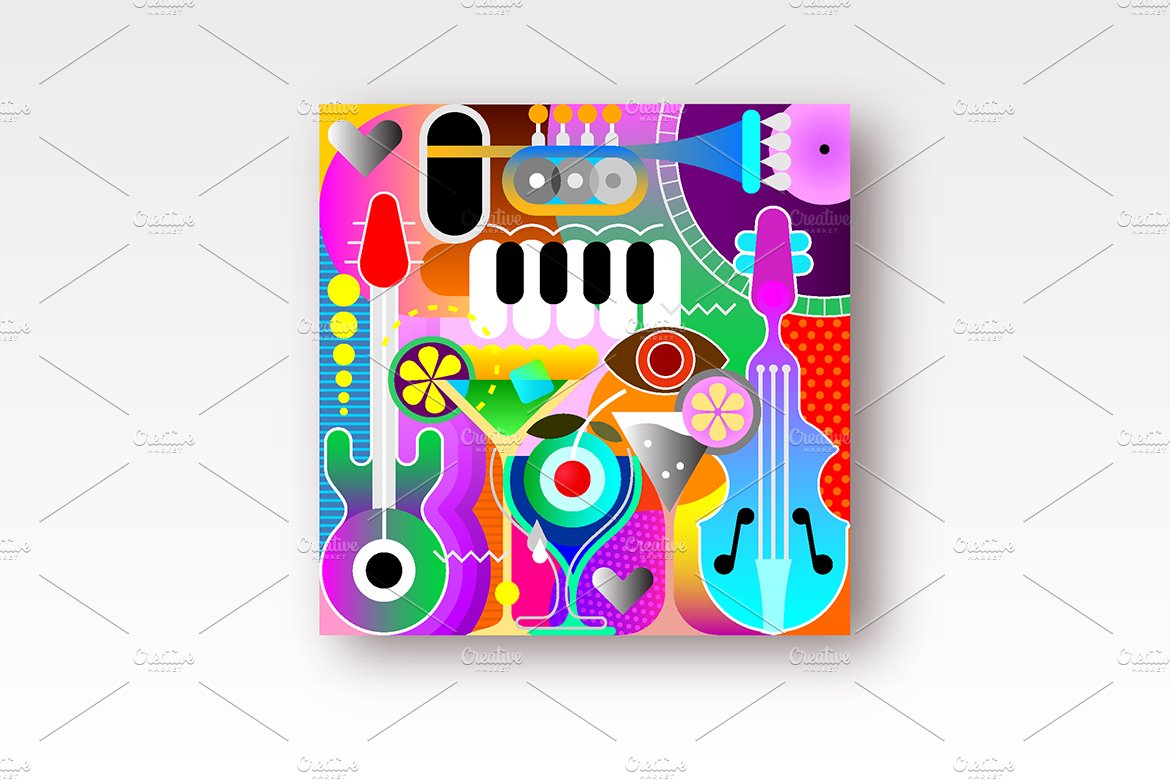 Musical Design vector illustration cover image.