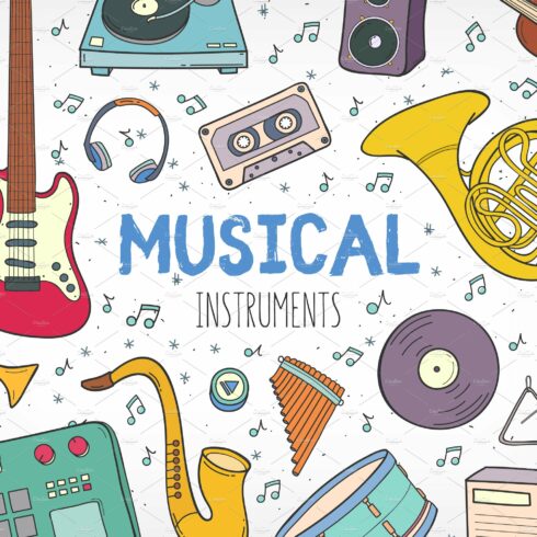Various musical instruments cover image.