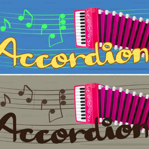vector pink accordion cover image.
