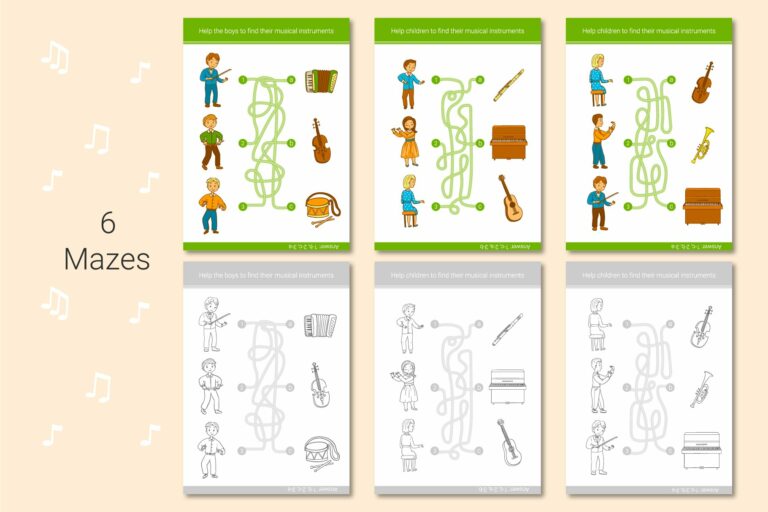 Musical Instruments Kids Activities – MasterBundles
