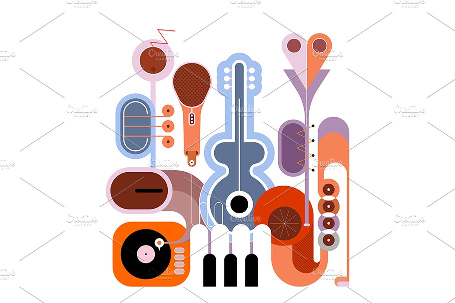 musical instruments isolated 911 248