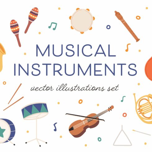 Musical instruments set cover image.