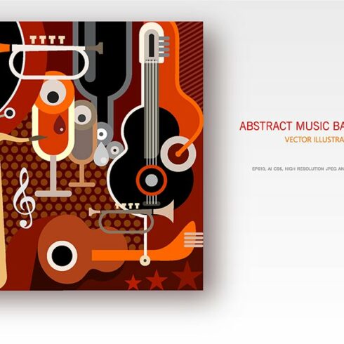 Abstract Music Background vector cover image.