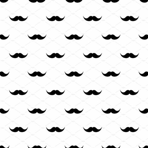Seamless pattern with mustache cover image.