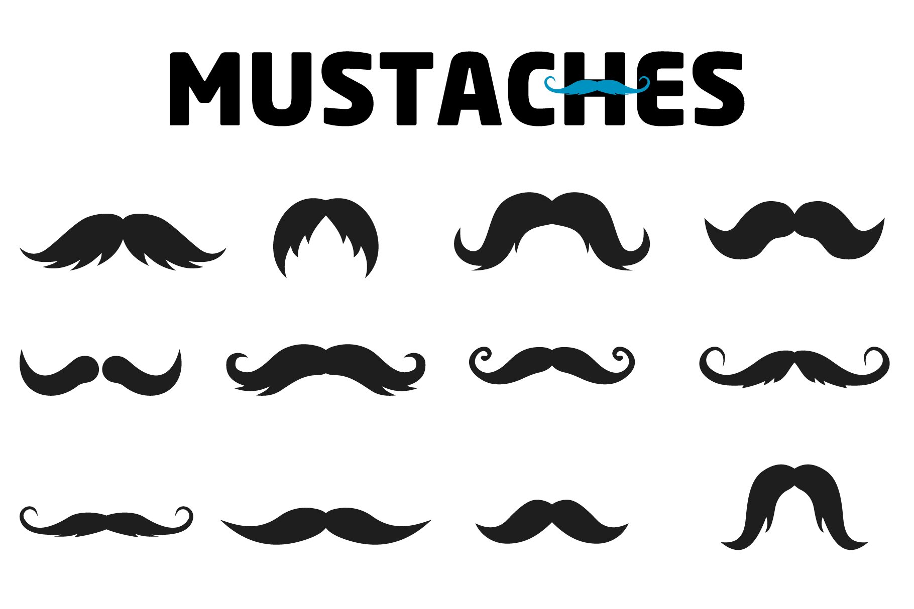 12 Mustaches .ai cover image.