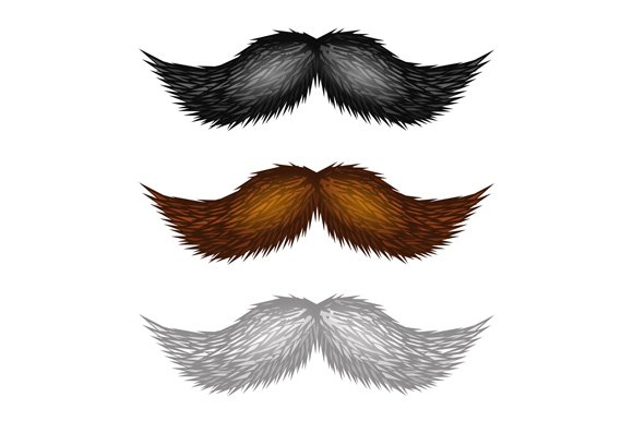 Brown, Black and White Mustaches Set cover image.