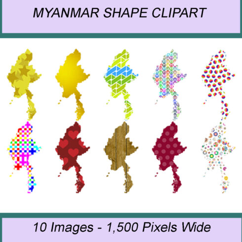 MYANMAR SHAPE CLIPART ICONS cover image.