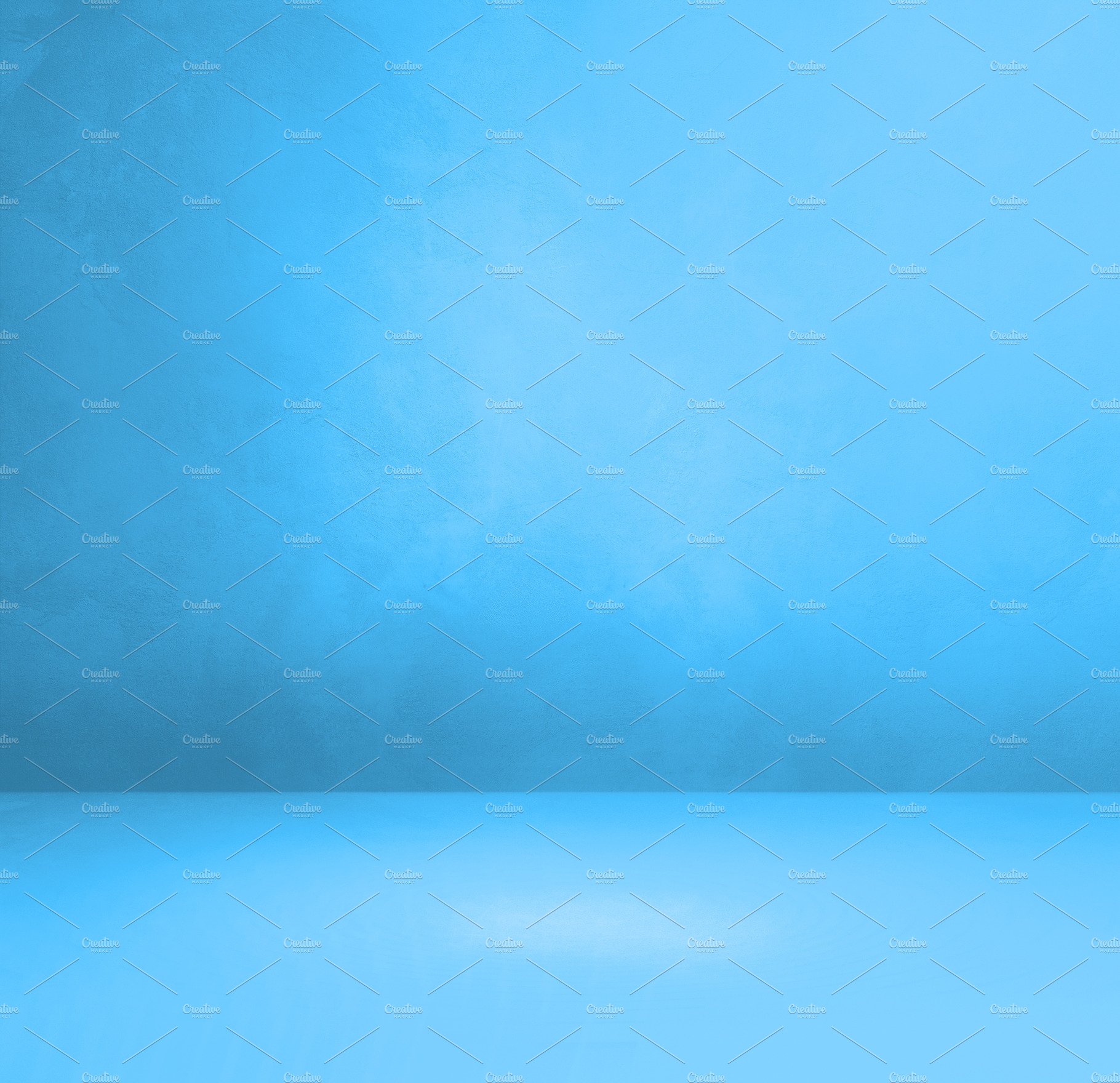 Empty blue concrete interior background preview image.