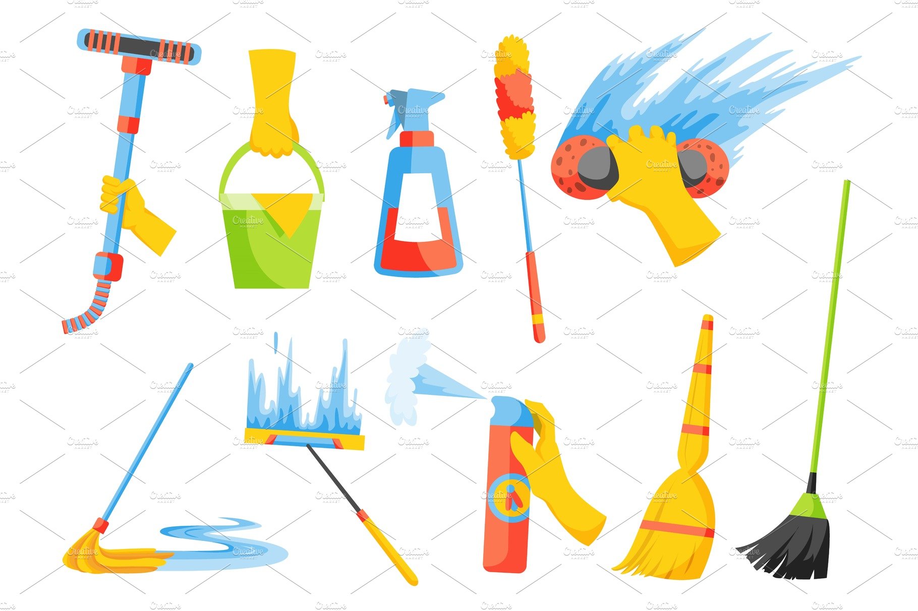 Vector of Domestic housework cover image.