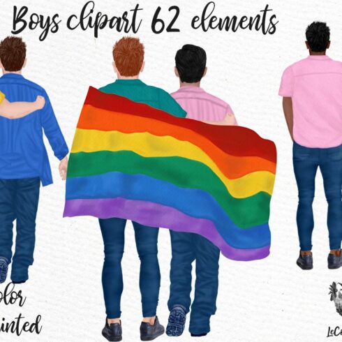 LGBTQ Male clipart Gay couples cover image.