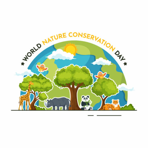 13 World Nature Conservation Day Illustration cover image.