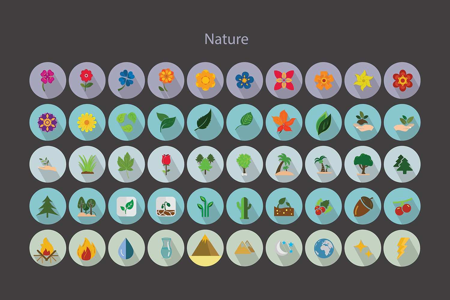 nature vector flat icons6 228
