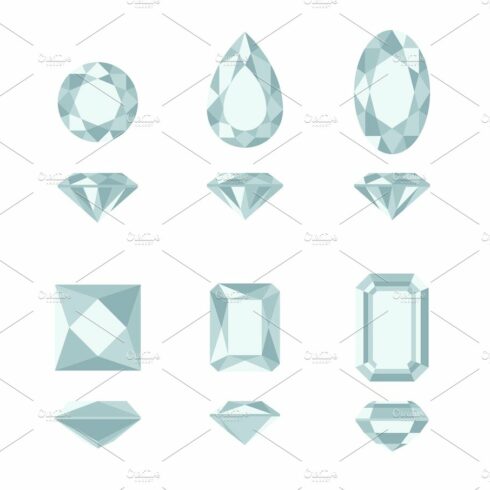 Diamond and gemstone shapes. cover image.