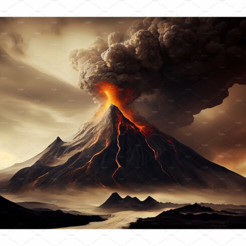 Eruption of volcano cover image.