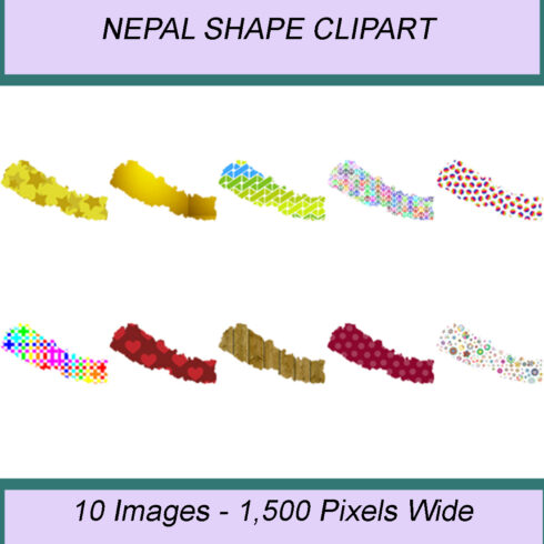 NEPAL SHAPE CLIPART ICONS cover image.