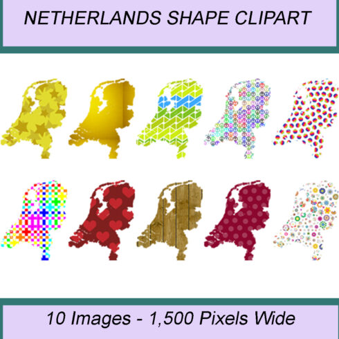 NETHERLANDS SHAPE CLIPART ICONS cover image.