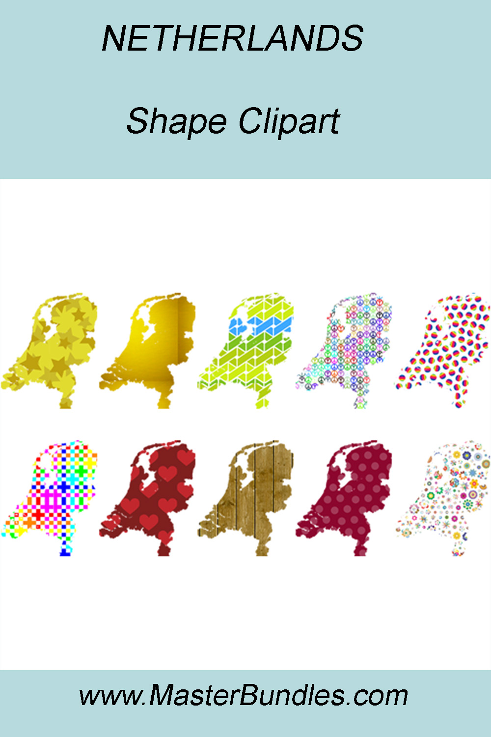 NETHERLANDS SHAPE CLIPART ICONS pinterest preview image.