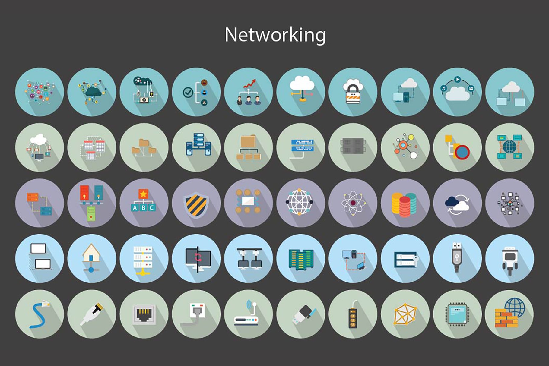 networking vector flat icons 5 957