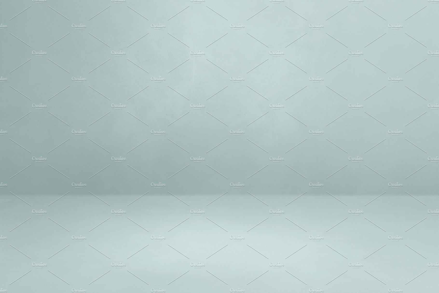 Empty light blue concrete interior background cover image.