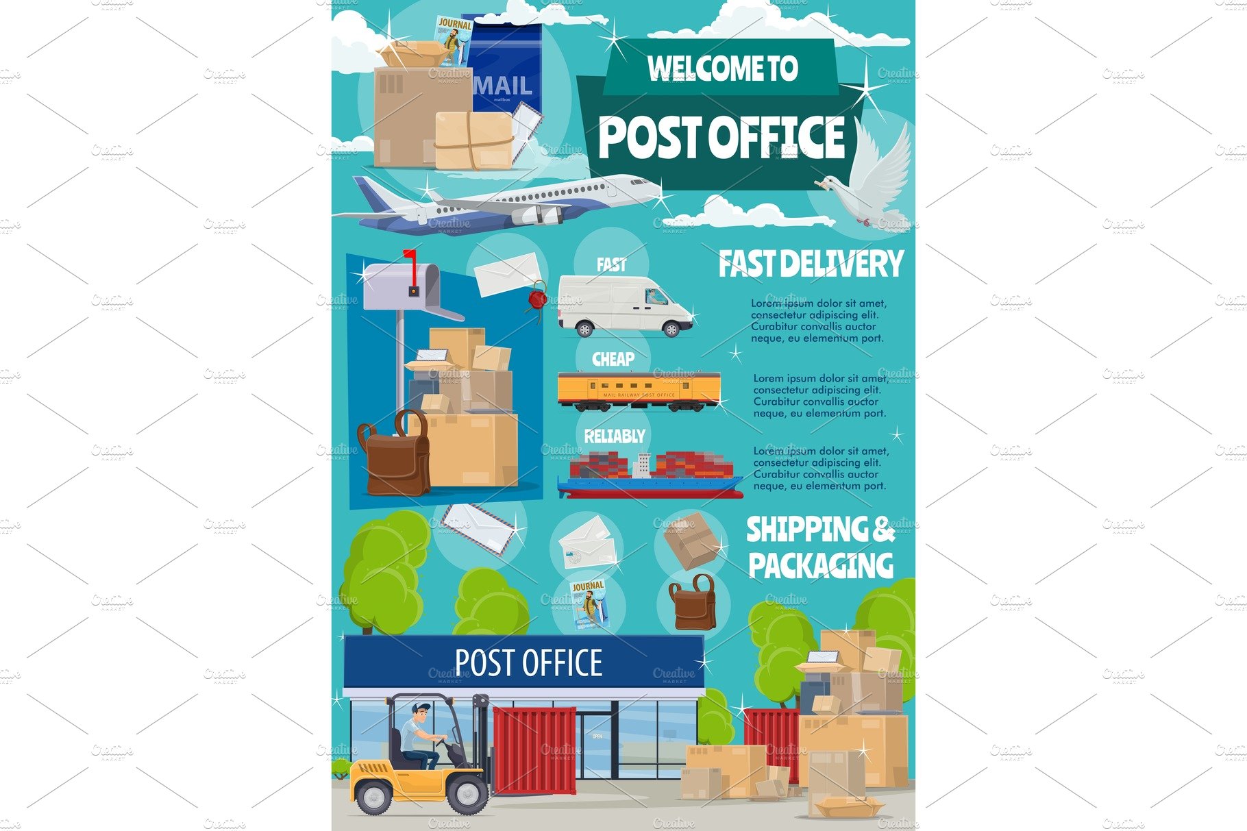 Post office, mail transportation cover image.