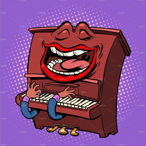 Emoji character emotion piano cover image.