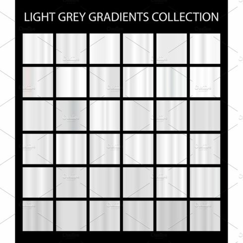 36 vector light grey color gradients cover image.