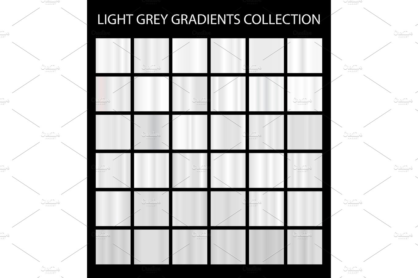36 vector light grey color gradients cover image.