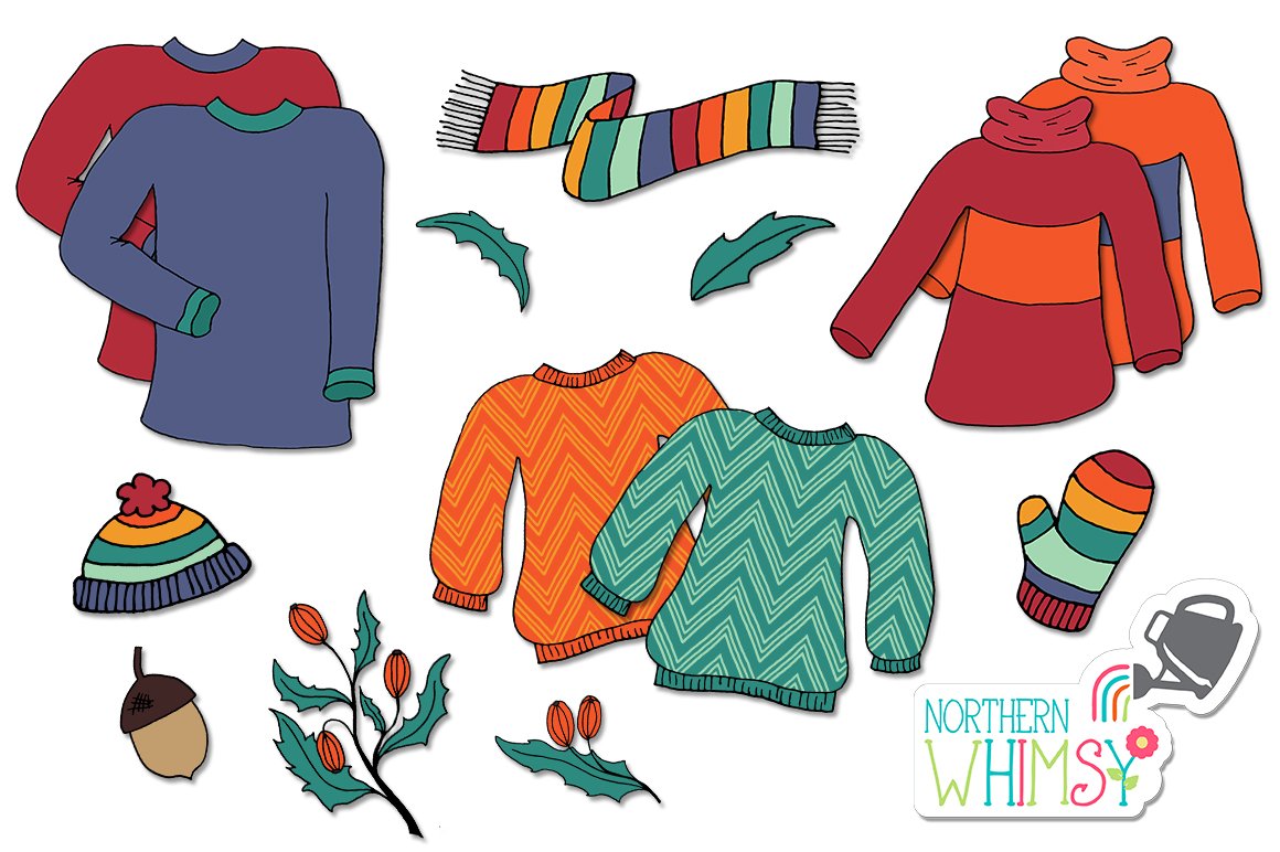 Fall Illustrations - Sweater Weather preview image.
