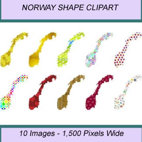 NORWAY SHAPE CLIPART ICONS cover image.