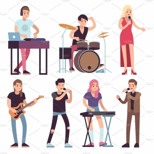 Musicians. Rock and pop musicians cover image.