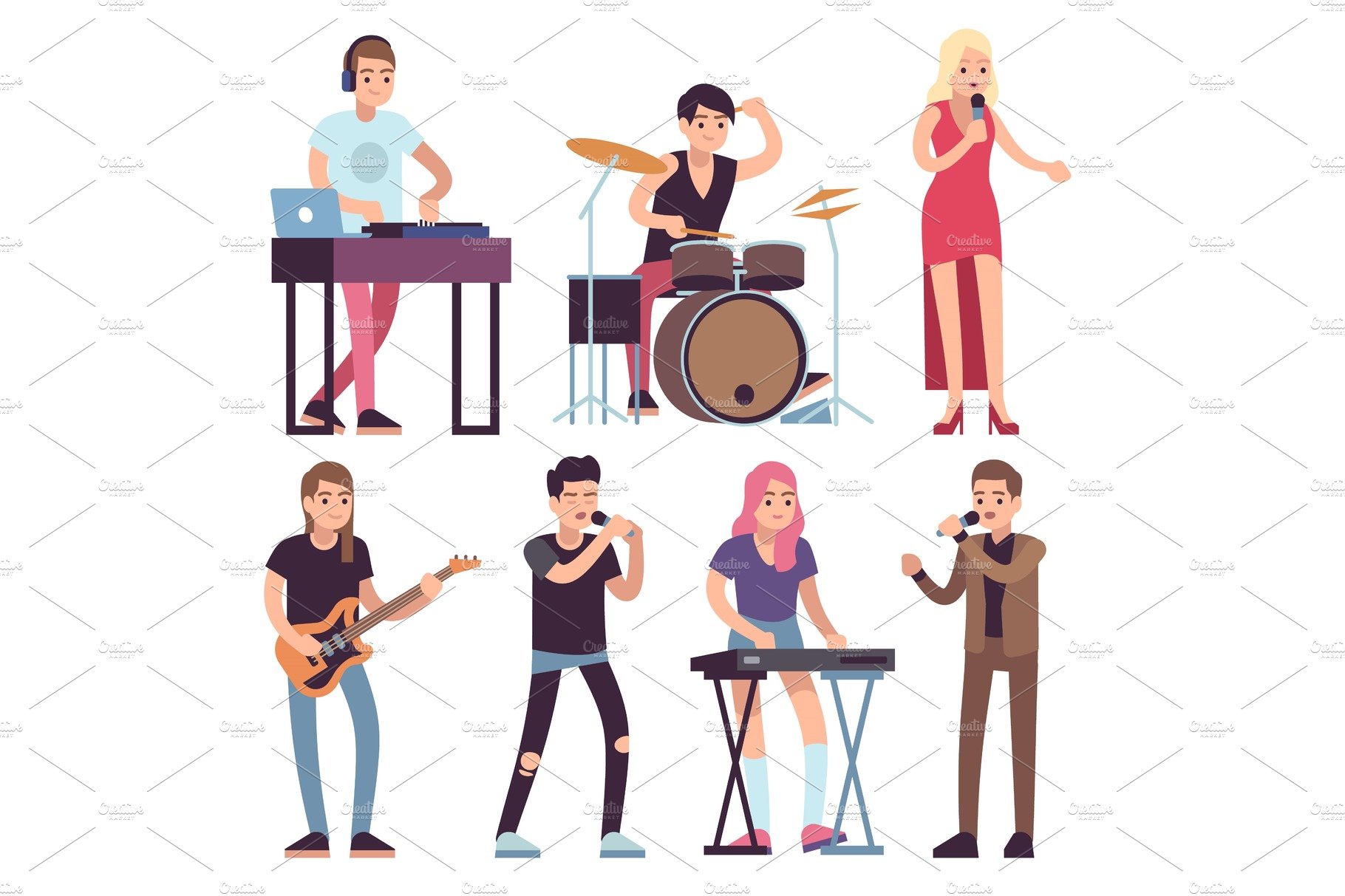 Musicians. Rock and pop musicians cover image.