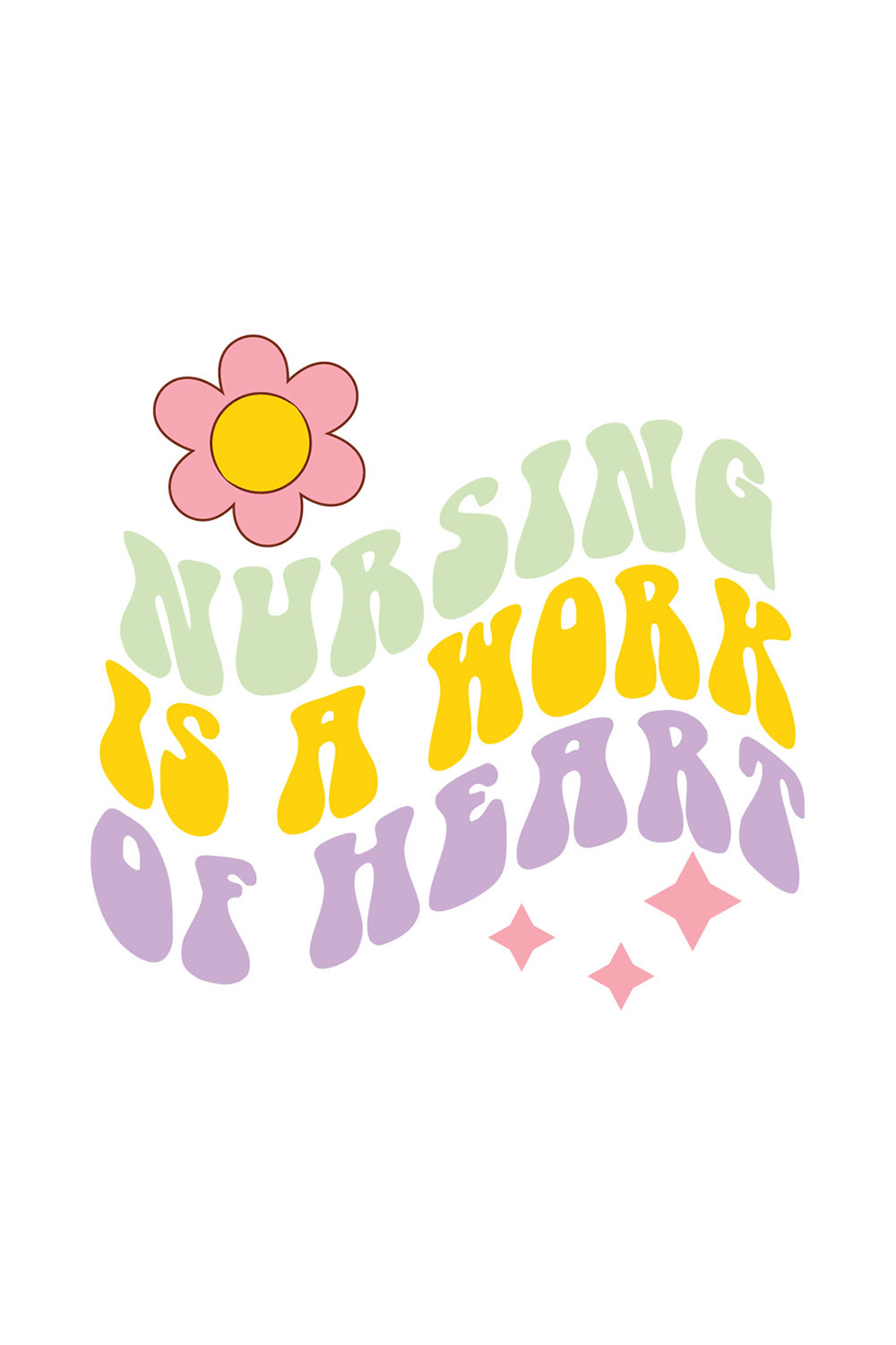 nursing is a work of heart pinterest preview image.